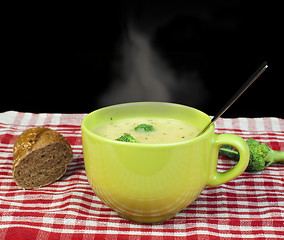 Image showing Green Cream broccoli soup