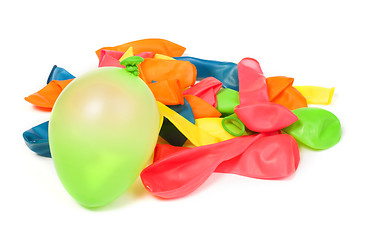 Image showing Pile of uninflated balloons