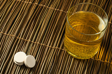 Image showing Vitamins pills soluble in water