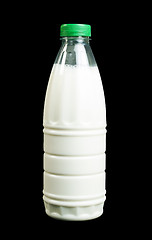 Image showing Plastic transparent bottle with milk