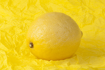 Image showing Lemon on a yellow background
