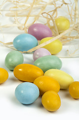 Image showing Small multicolored eggs