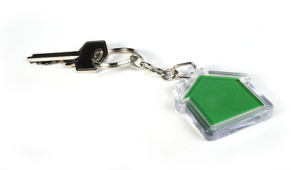 Image showing Keychain with figure of green house