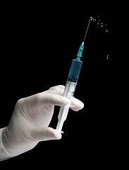 Image showing Hand hold medical syringe