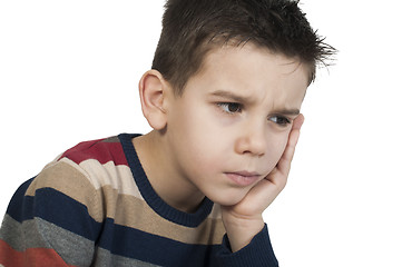 Image showing Sad child has problems