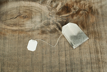 Image showing Tea bag with white label