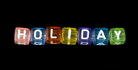 Image showing Word holiday