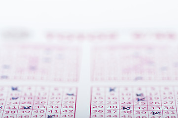 Image showing Marked lottery ticket