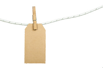 Image showing Note papers hooked on a rope