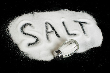 Image showing Word Salt on black background 