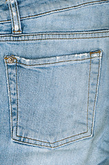 Image showing Jeans back blue pocket