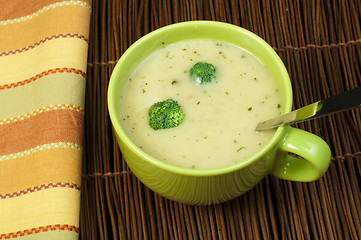 Image showing Green Cream broccoli soup