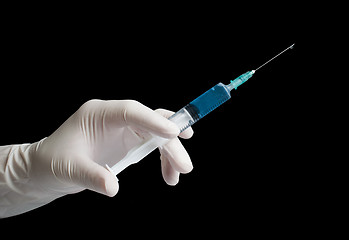 Image showing Hand hold medical syringe