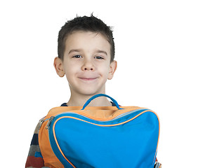 Image showing Boy with schoolbag