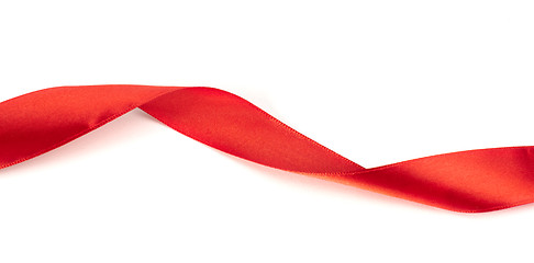 Image showing Red ribbon for gift wrap