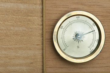 Image showing Hydrometer on wooden background