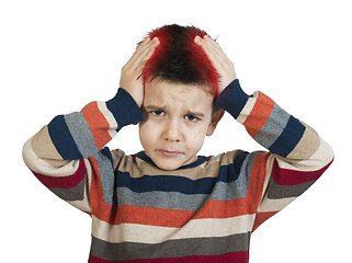 Image showing Child have headache