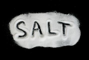 Image showing Word Salt on black background 