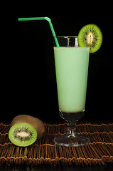 Image showing Kiwi milk shake