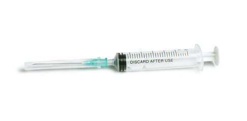 Image showing Medical syringe white isolated 