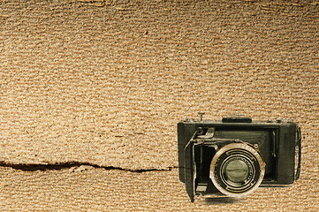 Image showing Old vintage camera background