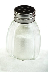 Image showing Salt on black background