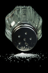 Image showing Salt on black background