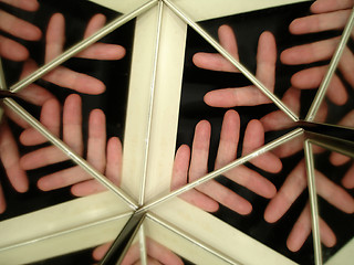 Image showing kaleidoscope design - fingers