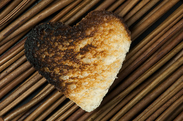 Image showing Toast with heart-shaped