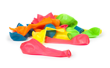 Image showing Pile of uninflated balloons