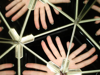 Image showing kaleidoscope design - hands