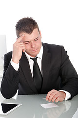 Image showing Business man thinking