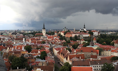 Image showing red tiled roofs