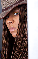 Image showing young woman with African braids