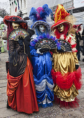 Image showing Colorful Venetian Costumes