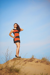 Image showing Girl on sand