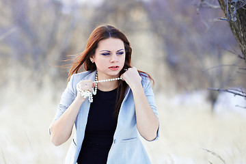 Image showing Beautiful girl in winter