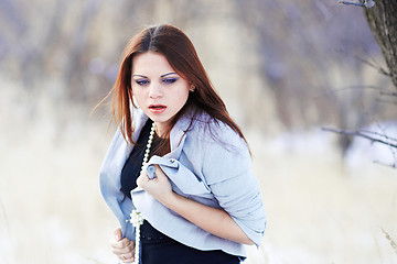 Image showing Beautiful girl in winter