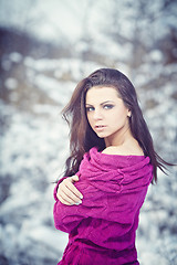 Image showing Girl in Winter Park