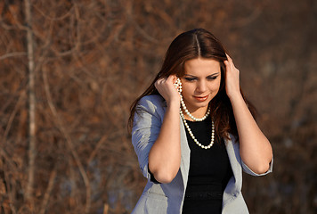 Image showing Beautiful girl in winter