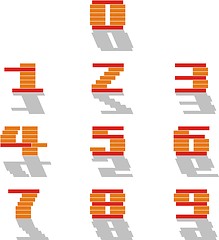 Image showing Baby cubes create symbols of digits