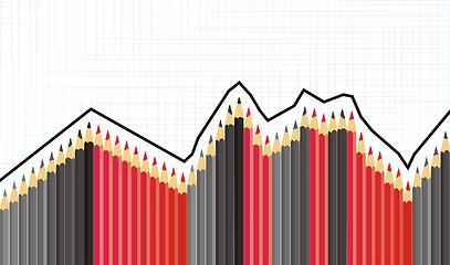 Image showing Graph of pencils