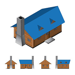 Image showing Isometric log cabin