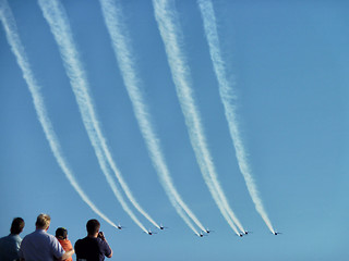 Image showing Aircraft airshow