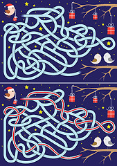 Image showing Christmas maze