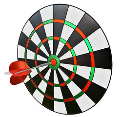 Image showing dart in the center of darts