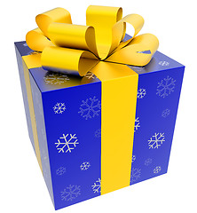 Image showing gift with yellow bow