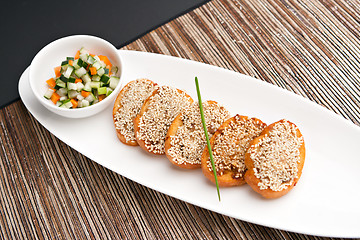 Image showing Shrimp Sesame Toasts