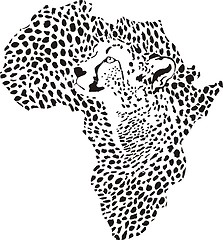 Image showing Africa in a cheetah camouflage