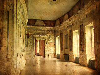 Image showing Interior of an old Palace. Ruines of a castle.